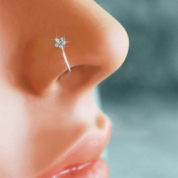 mam262 Jewelry - Gold No Piercing Needed Nose Ring